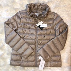 NWT Via Spiga Ruffle Stand Collar Down Jacket